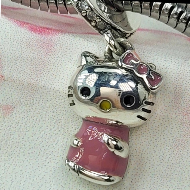 S925 Sterling Silver Hello Kitty Frog Keroppi European Style Charm