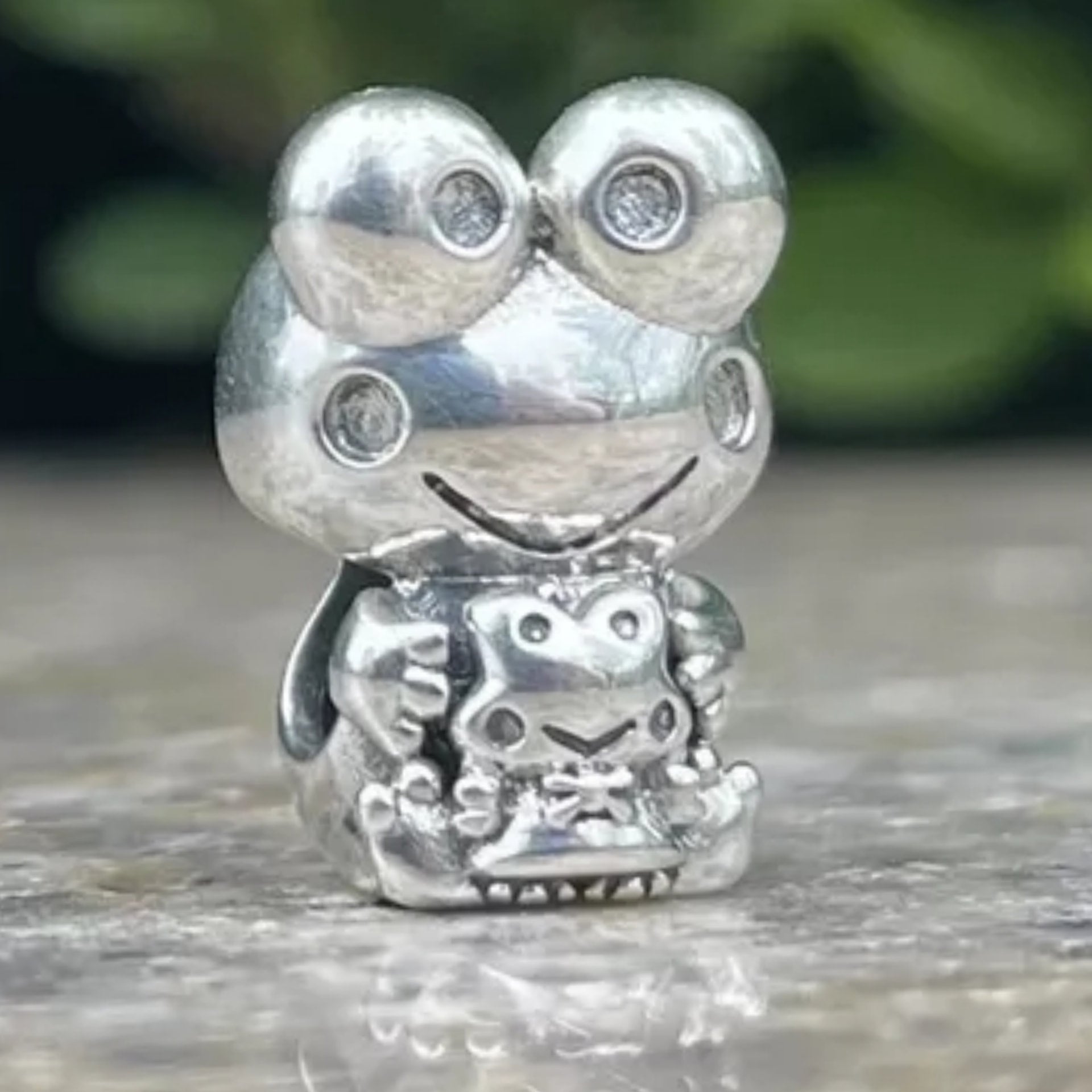 S925 Sterling Silver Hello Kitty Frog Keroppi European Style Charm Bead