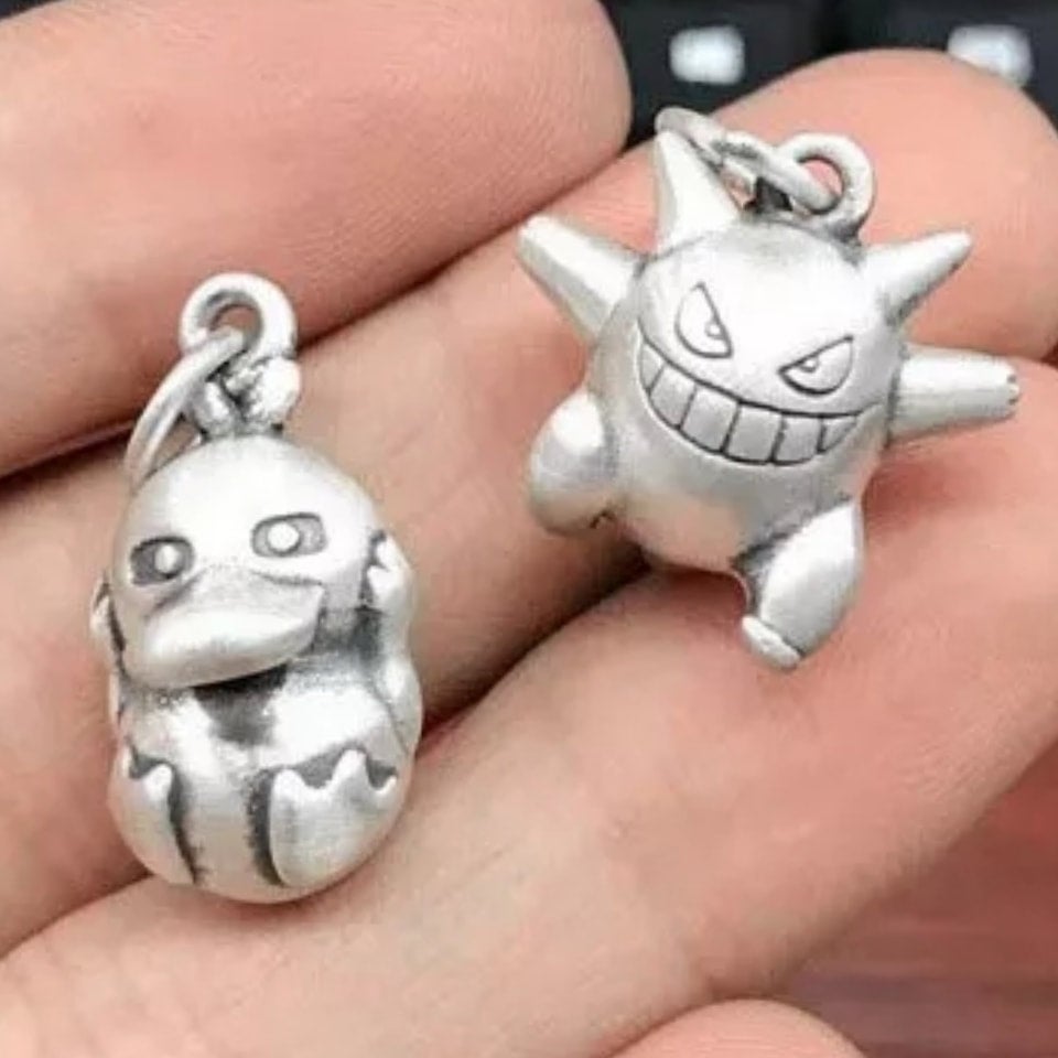 S925 Sterling Silver Pokemon Psyduck hotsell Charm